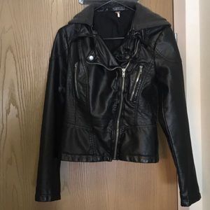Free People Vegan Leather Jacket size 6